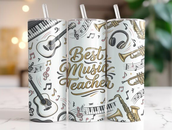 Best Music Teacher 20 Oz Tumbler Wrap