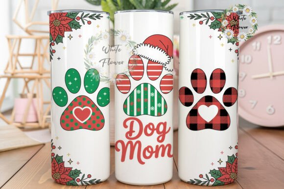 Christmas Dog Mom 20oz Tumbler Wrap