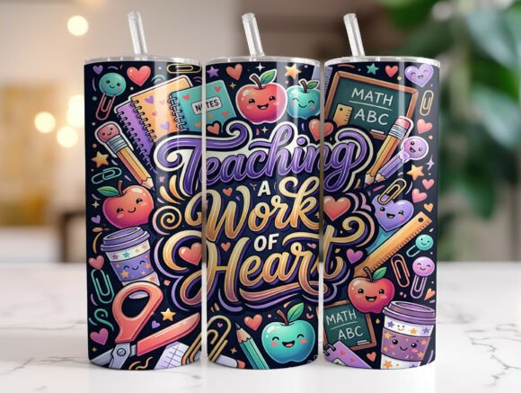 Colorful Teacher Quote 20oz Tumbler PNG