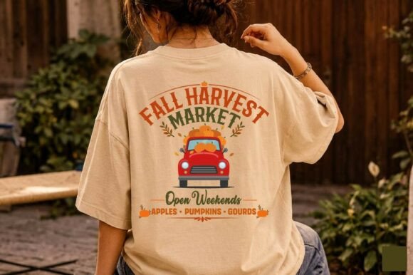 Fall Harvest Market SVG - Red Truck SVG