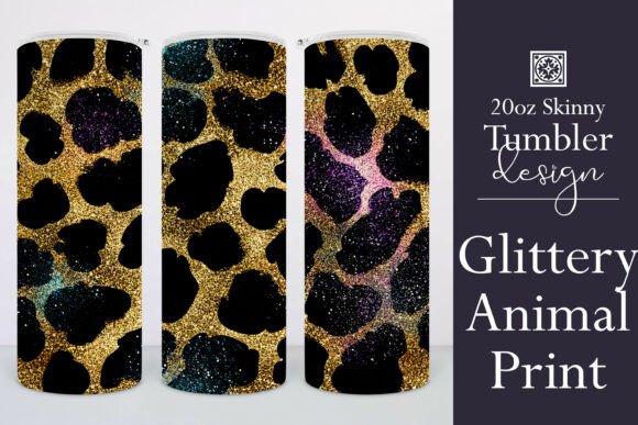 Glitter Animal Print Tumbler Design 3