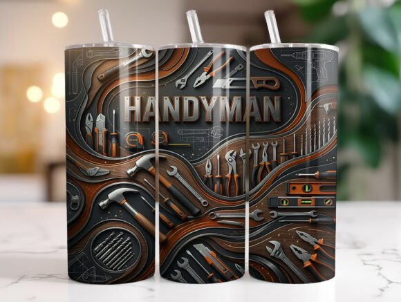 Handyman Carpenter 20oz Tumbler Wrap PNG