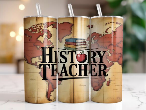History Teacher 20oz Tumbler Wrap PNG