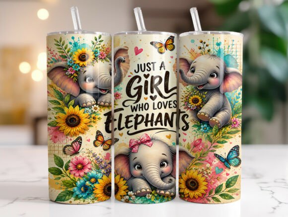 Just a Girl Who Loves Elephants Tumbler
