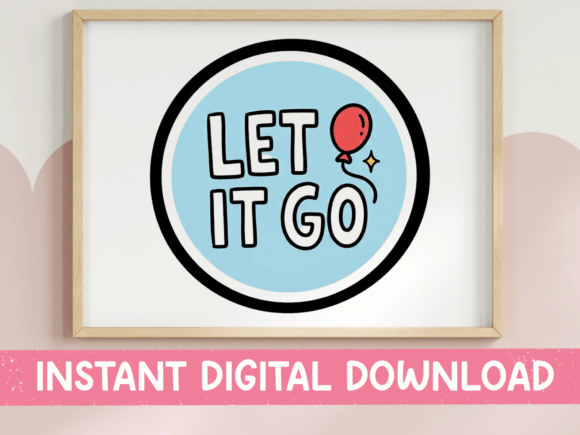 Let It Go Balloon Quote SVG