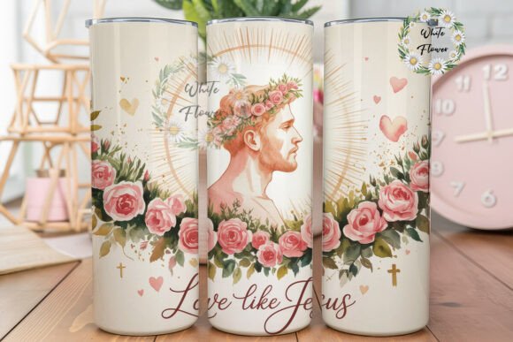 Love Like Jesus Floral 20oz Tumbler Wrap