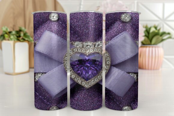 Luxury Glam Bling Tumbler Wrap PNG
