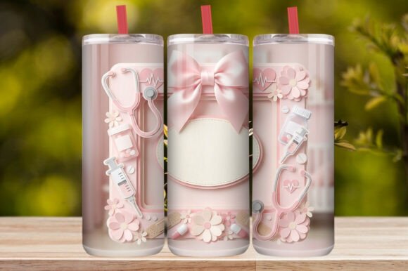 Nurse Tumbler Wrap PNG, Personalized