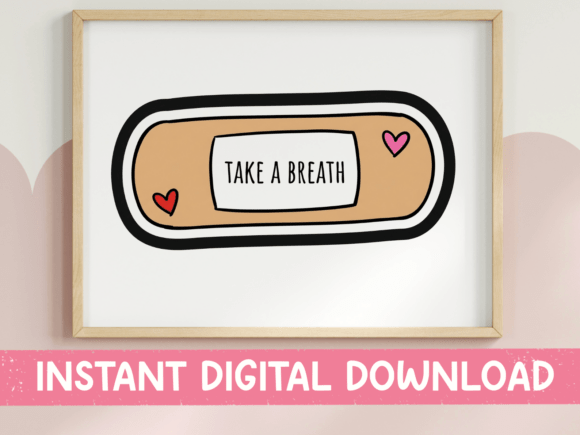 Take a Breath Bandage Mental Health SVG