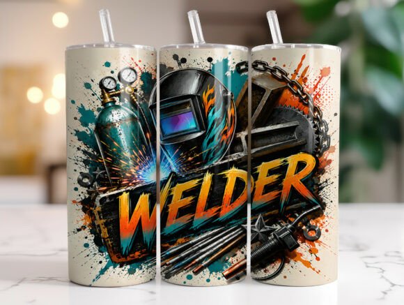 Welder Industrial Metal 20oz Tumbler PNG Review